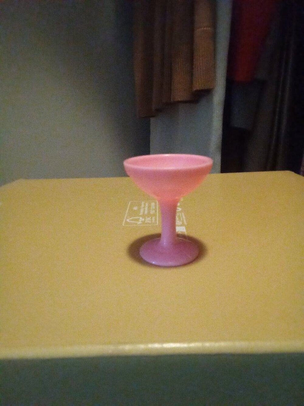 Pink Miniature Goblet Cup Dollhouse Accessory